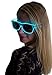 Neon Nightlife Aqua Frame/Slightly Tinted Lens Light Up Glasses