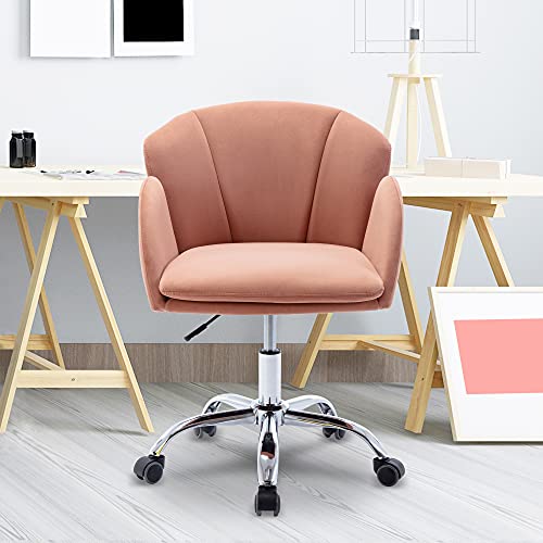 HOMEFUN Cute Desk Chair, Makeup Vanity Chair with Armrests for Bedroom