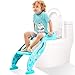 KIDPAR Potty Training Seat for Kids,Adjustable Toddler Toilet Potty Chair with Sturdy Non-Slip Step Stool Ladder, Comfortable Handles and Splash Guard, Easy to Assemble Toilet Seat for Boys and Girls