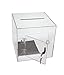 Source One Premium Acrylic Cube Donation Box with Deluxe Rear Open Door and Cam Lock Suggestion Box