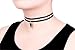 Uniqhia Leather Chain Necklace for Women Girls Choker Tassel Necklace Velvet Length Adjustable