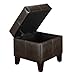 Dorel Living Storage Ottoman, Small, Espresso