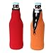Hipiwe Beer Bottle Cooler Sleeves with Zipper Set of 6 Collapsible Neoprene Insulators Party Drink Coolies