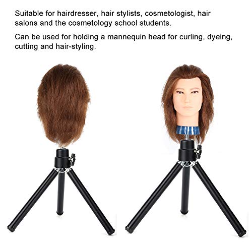 Antilog Mannequin Head Tripod, Portable Adjustable Wig Head Tripod Stand Holder Salon Model Hairdressing Training Head Holder for Hairdressing Makeup Beauty