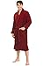 Del Rossa Mens Turkish Terry Cloth Robe, Thick Bathrobe, Large XL Burgundy (A0106WNEXL)