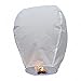 Teekland 50 Piece Fire Sky Lanterns, Chinese Paper Sky Flying, Wishing Lantern Lamp Candle, Party Wedding Wish Kongming Wish Lanterns ,White