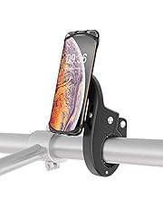 Handyhalterung Fahrrad, Cocoda Motorrad Handyhalterung, 360 Grad Verstellbarer Silikon Fahrrad Lenkerhalterung, Universal Fahrradhalterung für 4.7-6.5 Zoll Smartphone, GPS, Andere Geräte (Schwarz)