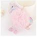 Kissweet Cute Imitation Fur Furry Rainbow Unicorn Keychain Pom Pom Plush Bag Pendant Charms (Unicorn-Pink)