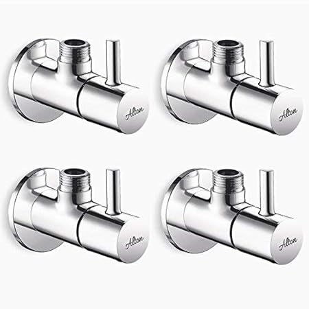 ALTON ALT2025, Brass Angle Valve With Wall Flange, Chrome (4 Pec. Set)