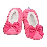 snoozies! Kidz Mini Heart Ballerina Bow Cozy Slippers