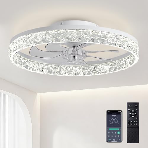 AQUBT Ceiling Fans with Lights and Remote, 19.7
