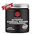 Activated Charcoal Teeth Whitening Powder Organic Natural Tooth Whitener Stain Remover Black Toothpaste for Sensitive Teeth Safe on Gums & Enamel Non-Abrasive Raw Coconut Shell Food Grade