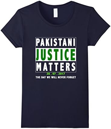 Womens Pakistani justice matters tshirt 28th july 2017 go nawaz go Large Navy