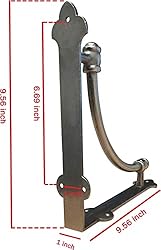 NACH Industrial Shelf Brackets 10 inch, Decorative