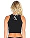 iHeartRaves Out of This World Alien Fitted Crop Tank Top for Raves, Festivals, Summer, Beach, Casual Wear (Medium, Black)