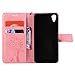 Xperia X Performance Case Premium Vintage Emboss Floral PU Leather&Soft TPU[Card/Cash Slots][Wrist strap]Wallet Magnetic Flip Case For Sony Xperia X Performance Case-LEMY JOURNEY (Tree-Pink)