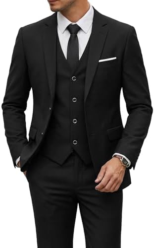 Men's Slim Fit Wool Midnight Blue Suit Jacket Wedding Business