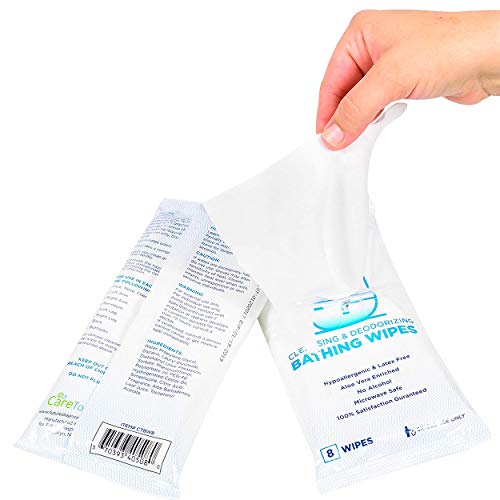 Body Wipes for Adults No Rinse, Cleansing Shower Wipes Disposable