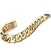 Top Quality Men's Golden Curb Chain Bracelet of Stainless Steel Polished