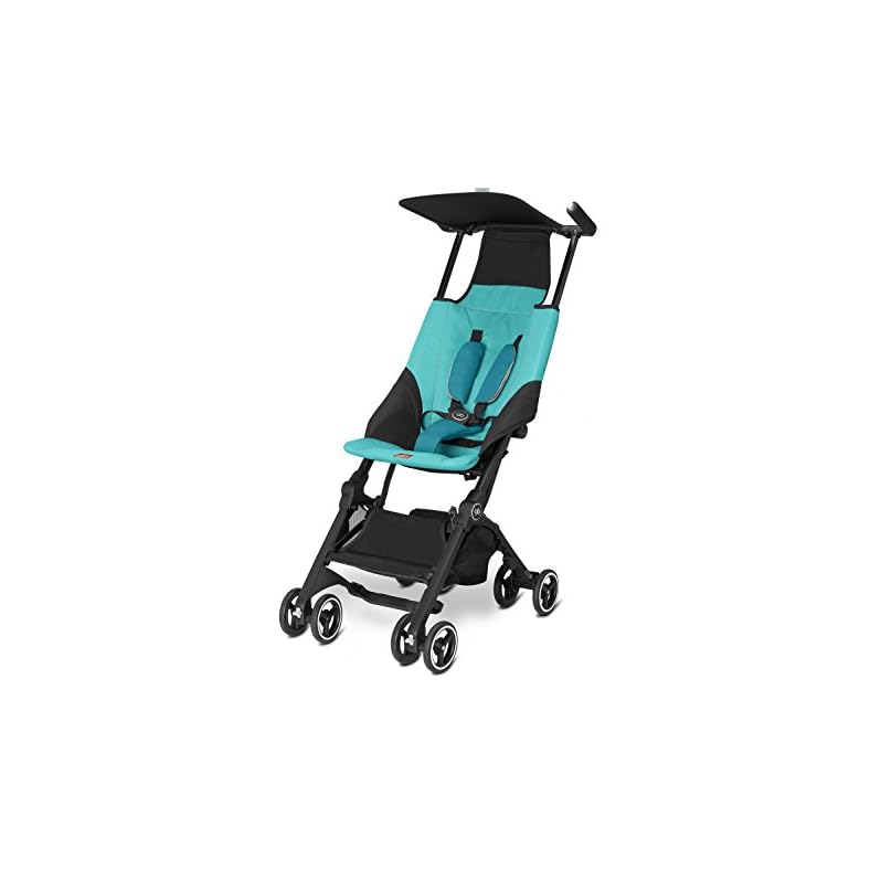 gb Pockit Ultra Compact Lightweight Travel Stroller in Capri Blue, The World’s Smallest Folding Stroller 11.8x7x13.8…
