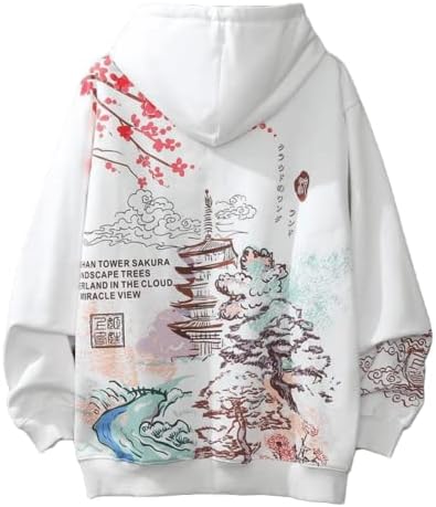 Aobiono Men Women Y2K Hoodie Anime Japanese Aesthetic Harajuku