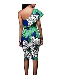 PRETTYGARDEN - Vestido para mujer con estampado floral y un solo hombro