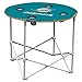 NFL Logo Brands Miami Dolphins Collapsible Round Table with 4 Cup Holders and Carry Bag, Team Color