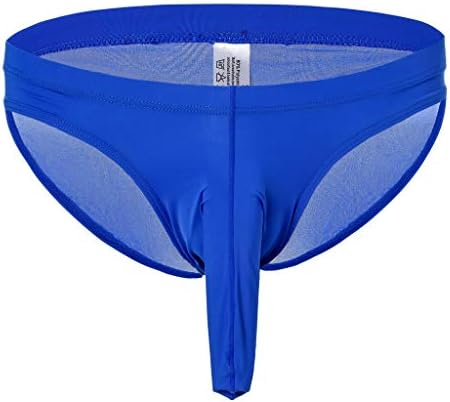 JAMZER Men's Elephant Nose Underwear,Ice-Threaded Bullet Male Power Support Boxer Briefs Classic Fly Stretch Wet Looking Erotic Thongs