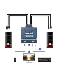 Conmutador KVM VGA HDMI de 2 4 puertos...