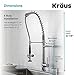 Kraus KPF-1602 Single Handle Pull Down Kitchen Faucet Commercial Style Pre-rinse in Chrome