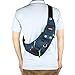 Kawei Knight Nylon Sling Bag Messenger Backpack (Blue)