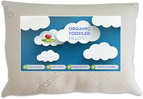 Ultra-Premium Ahhmazing Toddler Pillow - Featuring 100% Cotton (30% Organic) Blend - Made in the USA (13 in x 18 in) Perfect for Travel by Baby Mushroom