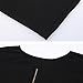 Halife Women's Round Neck Long Sleeve Back Zipper T-Shirt Tops (L, Black)