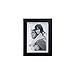 Malden 5x7 Picture Frame - Wide Real Wood Molding, Real Glass - Black