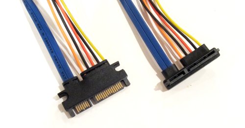 22 Pin SATA Male to Female Left Angle 18 inches