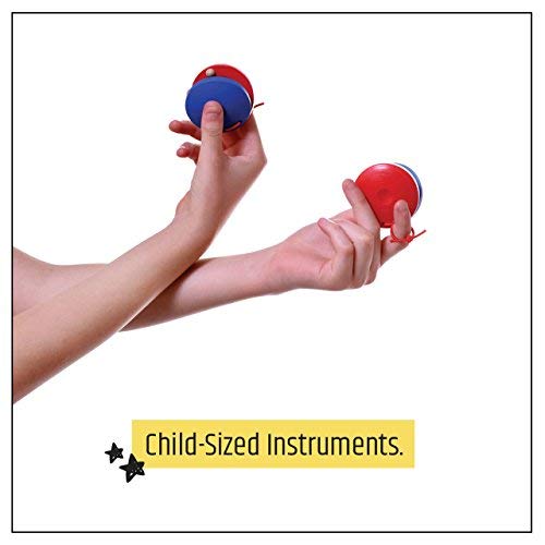SMART WALLABY Toddler Musical Instruments Set with Xylophone. 15 Pcs. Kids Wooden Toy Percussion Set with a Free Carrying Bag (Little Band) - Thumbnail 3