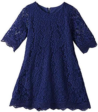 CVERRE Flower Girl Lace Dress Country Dresses Sleeves 1-6 7-16