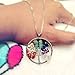 Small Tree of Life Semi Precious Stones Pendant Necklace With 18
