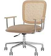 LOWYA ロウヤ デスクチェア ラタン調チェア おしゃれ オフィスチェア 椅子 テレワーク モカ