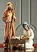 Three Kings Gifts Holy Family Joseph, Mary, Jesus with Manger, Polystone Flat Bottom Base for Stability, Home Decorating Christmas Nativity Scene Sets & Figures, 3-Pieces, For 10 inch Scale Collection