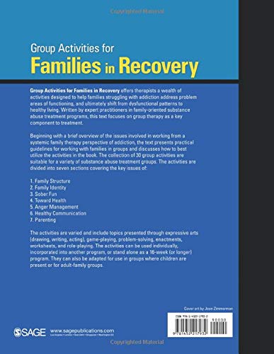 amazon com group activities for families in recovery 9781452217932 zimmerman m j winek jon l books