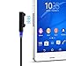 BlueFire Metal Magnetic LED USB Charging Cable for Sony Xperia Z1 Z2 Z3 Compact Z Ultra D6503 M51W Z1 Mini L39H XL39H D6503 C6902 C6802(Black)