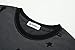 KLIEGOU Mens Hipster Hip Hop Round Hemline Hole T Shirt 1805 (Large, Dark Grey)