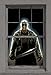 Window Poster Halloween Jason Voorhees by WOWindows USA-Made Decoration Includes 1 Reusable 34.5