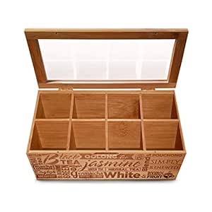 Cofre organizador caja de té | Decorativo contenedor para guardar