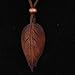 Dreamyth Women Original Wooden Handmade Leaf Pendant Necklace Cord Collar Necklace
