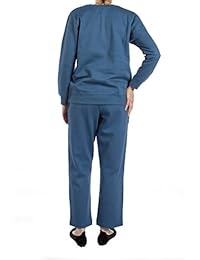 Pembrook - Conjunto de sudadera de forro polar bordado para mujer