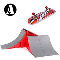 Novobey Mini Finger Skateboard Skate Park Kit Ramp Parts Desk Mini Fingerboard Toy for Kids and Adults