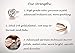 ISAACSONG.DESIGN Rose Gold Silver Tone Cuff Bangle Bracelet Zirconia Crystal Stone Jewelry for Women (Rose Gold)