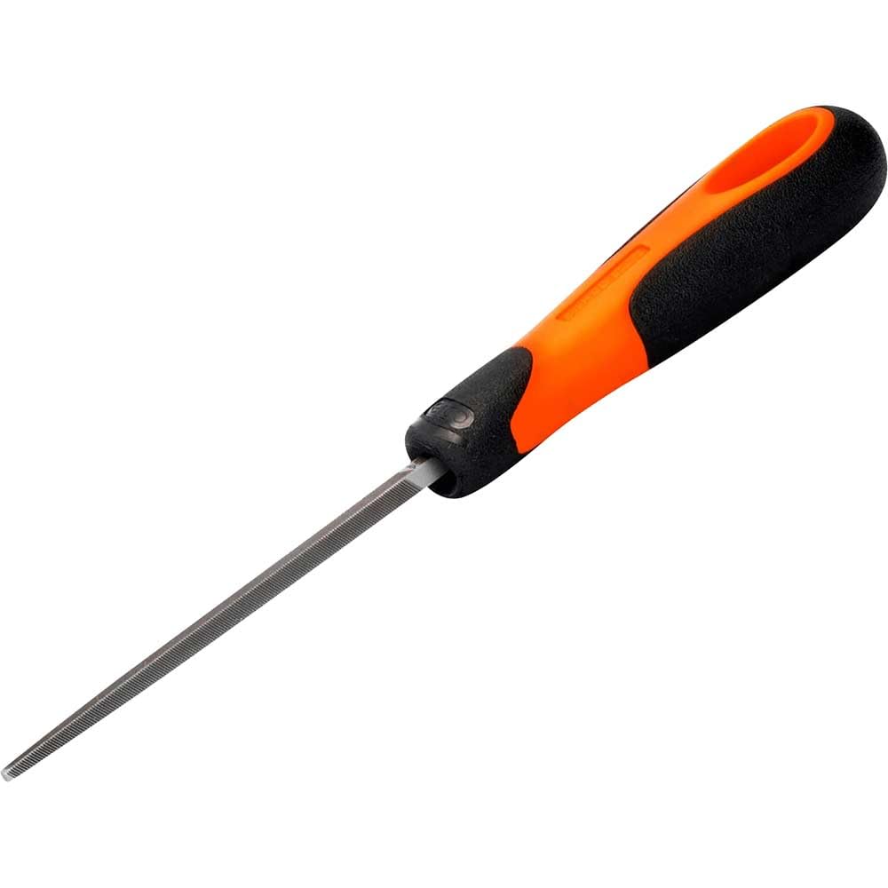 BAHCO BAH16062H 16062H Handled Square Second Cut File 1-160-06-2-2 150mm (6in), Orange, 6"